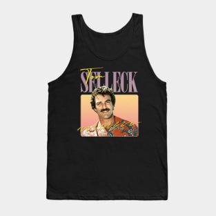 Tom Selleck - 80s Aesthetic Design Tank Top